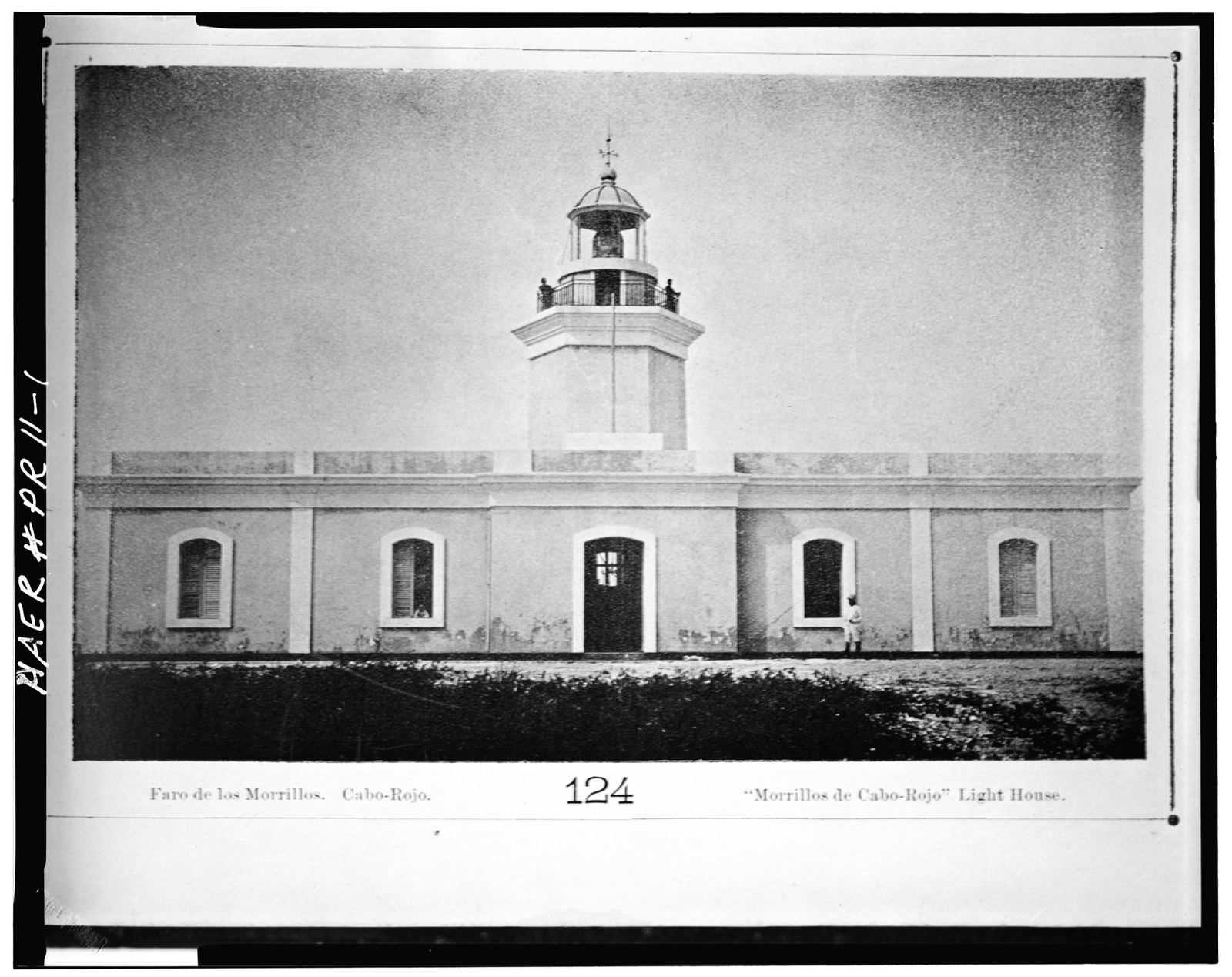 El faro en 1895. Lámina original de 1881 del Faro de Los Morrillos